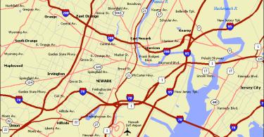 Newark NJ map route 22