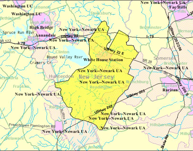 readington township NJ map