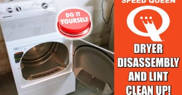 Speed Queen Dryer Disassembly and Lint Cleanup