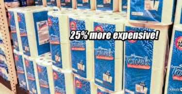 Wegmans raises paper towel prices by 25%!